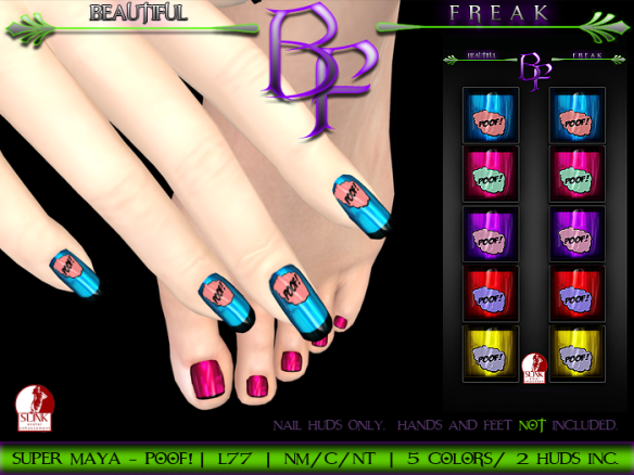 BF nails Super Maya poster template POOF- EVENT