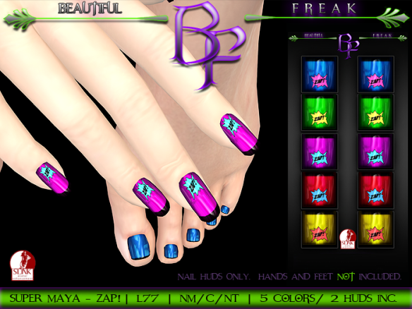 BF nails Super Maya poster template ZAP-EVENT
